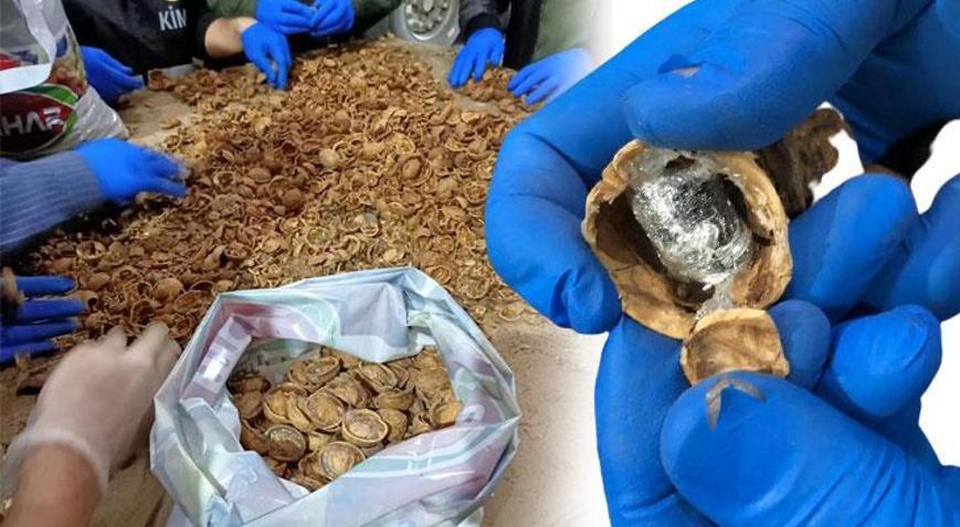 Son dakika: Şaşkına çeviren görüntü Cevizin içine gizlemişler