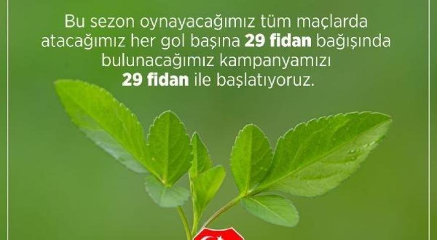 Gümüşhanespor attığı her gole 29 fidan bağışlayacak