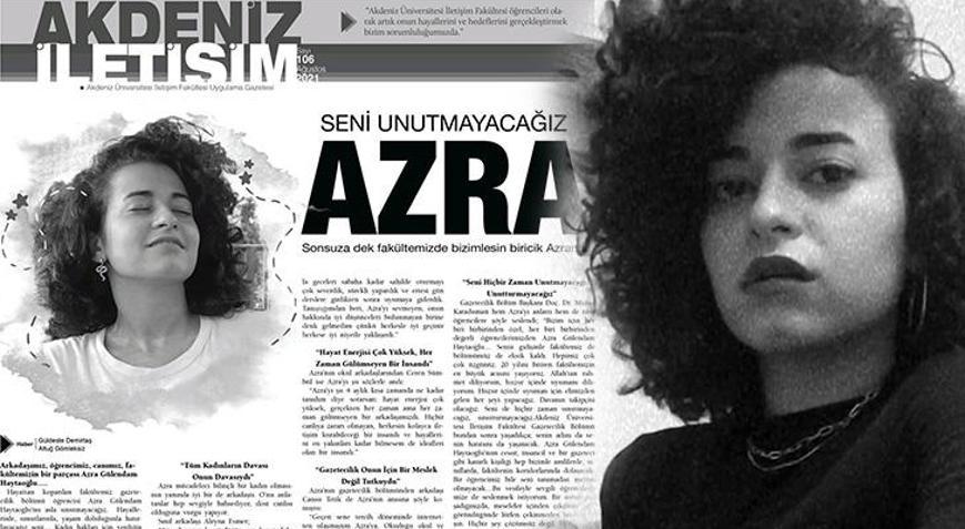 Arkadaşları, katledilen Azranın haberini, gözyaşlarıyla yazdı