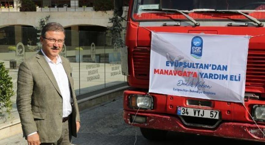 Eyüpsultan’dan Manavgat’a yardım eli