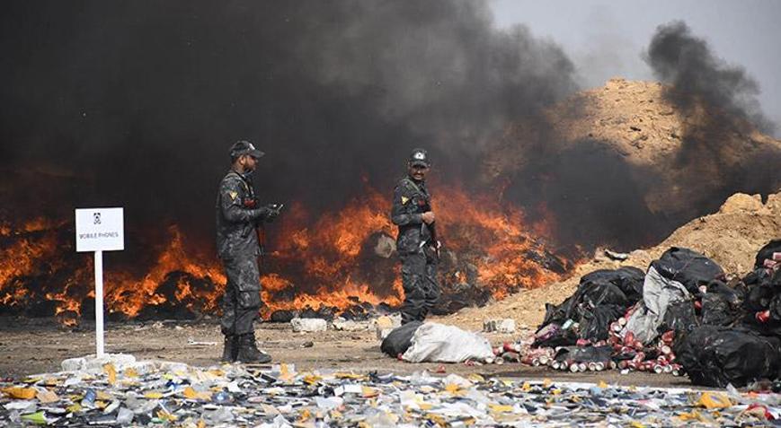 250 milyon dolar değerinde uyuşturucu ve kaçak mal imha edildi
