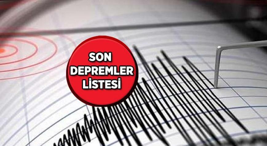 SON DEPREMLER: Az önce Deprem Mi Oldu? Nerede, Kaç şiddetinde Deprem ...