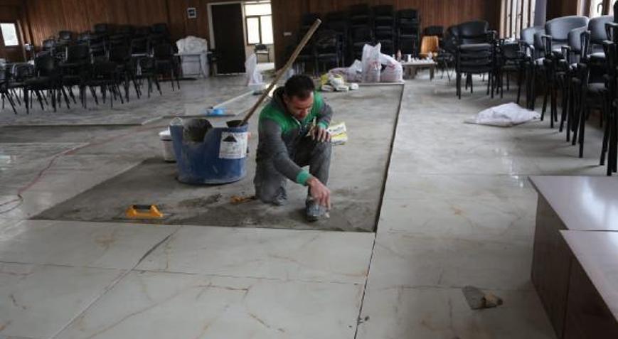 Erganide taziye evlerinde onarım ve bakım çalışması