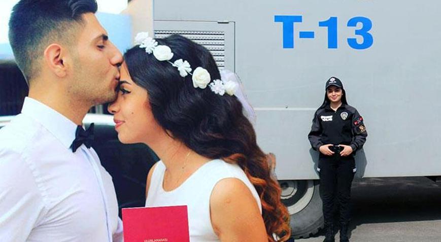 Eşi şehit olan Burcu polis olmak için gün sayıyor