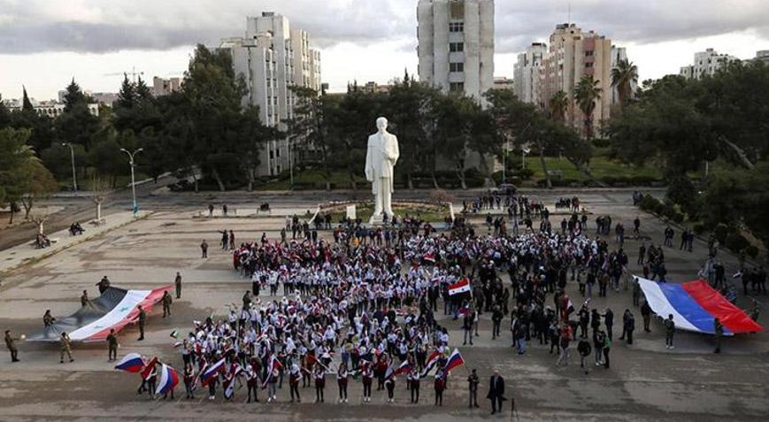 Şam Üniversitesinde Z harfi oluşturuldu