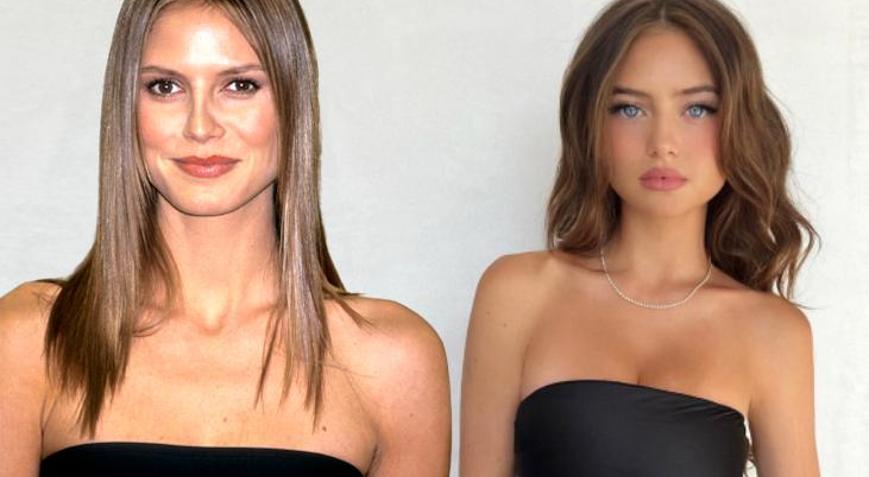 Leni Klum annesi Heidi Klumun elbisesiyle mezuniyet balosuna katıldı