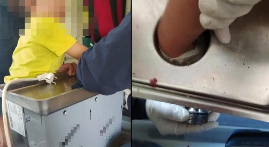 4 yaşındaki çocuk elini kıyma makinesine kaptırdı