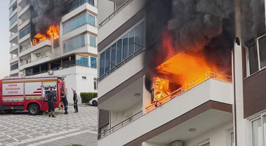 Yangın çıkan daire, kullanılamaz hale geldi