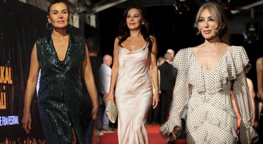 Kırmızı halıda boy gösterdiler Ünlü isimler birbirleriyle yarıştı