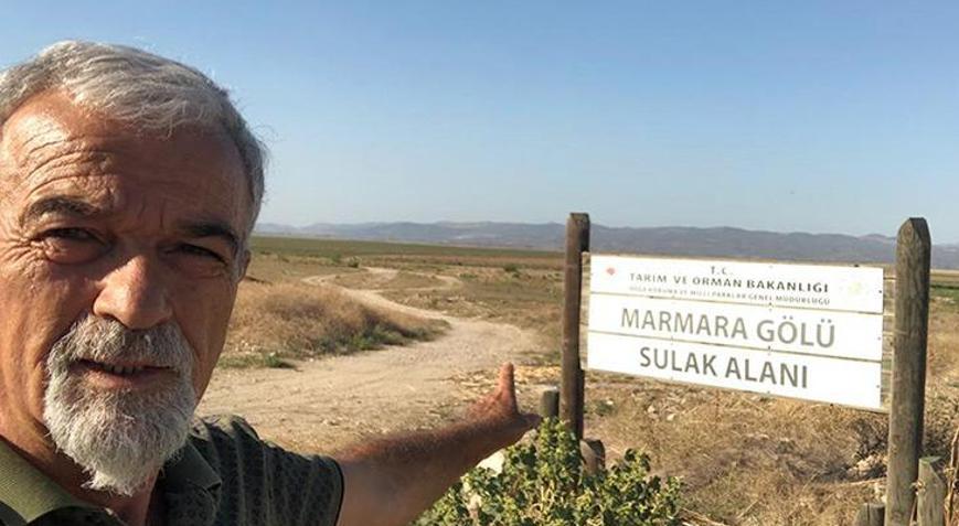 Bir damla su bile yok Marmara Gölünden geriye sadece adı kaldı