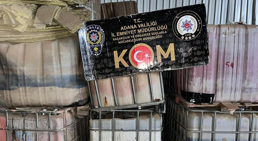 Adana 154 bin litre kaçak akaryakıt ele geçirildi