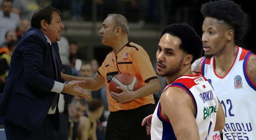 Ergin Ataman ve Dimitris Itoudis çok sinirlendi Shane Larkin ve Vasilije Micic sustu, Will Clyburnün rekoru yetmedi