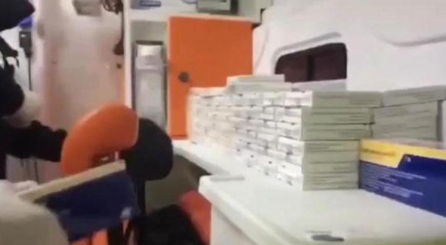 Özel ambulansta kaçak ilaç planı