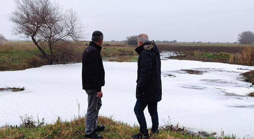 Uluabat Gölüne akan derelerde beyaz köpük” paniği