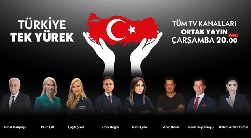 Ekran yüzleri yardım için ortak yayında