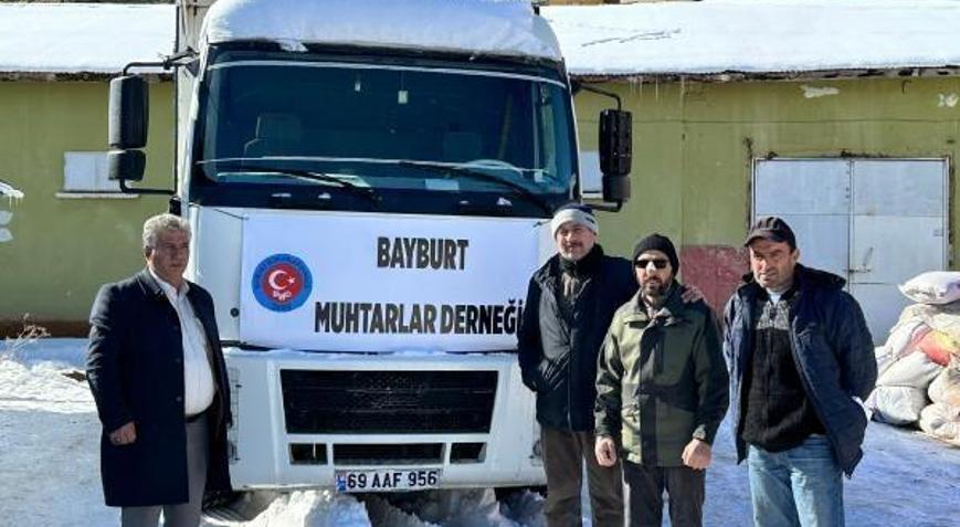 Bayburtta muhtarlardan AFADa 1 milyonluk bağış