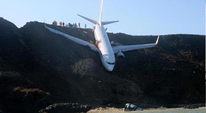 Pistten çıkan uçağın ikinci pilotu: Sağ motor geri itiş sisteminde arıza mevcuttu