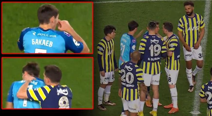 Rus futbolcu ile Mert Hakan Yandaş tartıştı Zenit taraftarı, Fenerbahçe tribünlerini tahrik etti