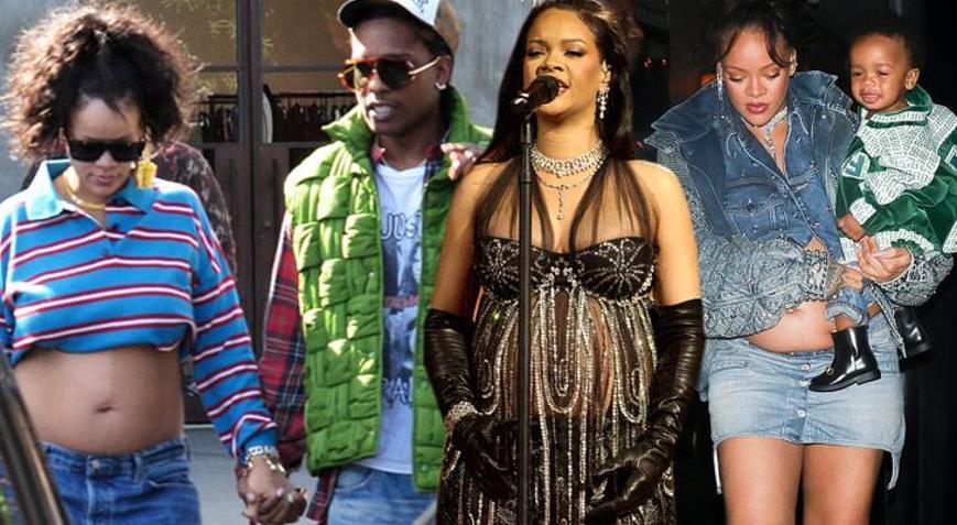 Rihanna kural bozmadı İşte hamilelik stili