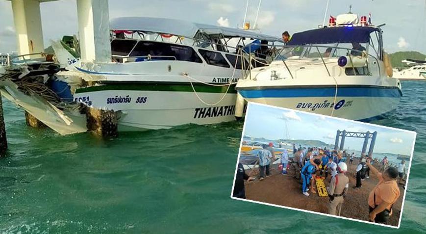 Phukette turistleri taşıyan sürat teknesi deniz fenerine çarptı: 30 yaralı