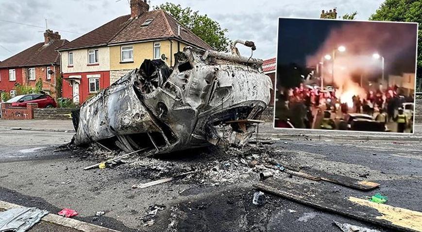 Scooter kazasında iki çocuk öldü, Cardiff savaş alanına döndü