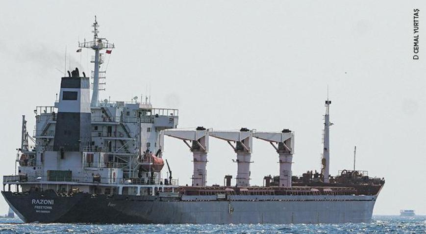 30.3 milyon ton tahıl 953 gemiyle taşındı