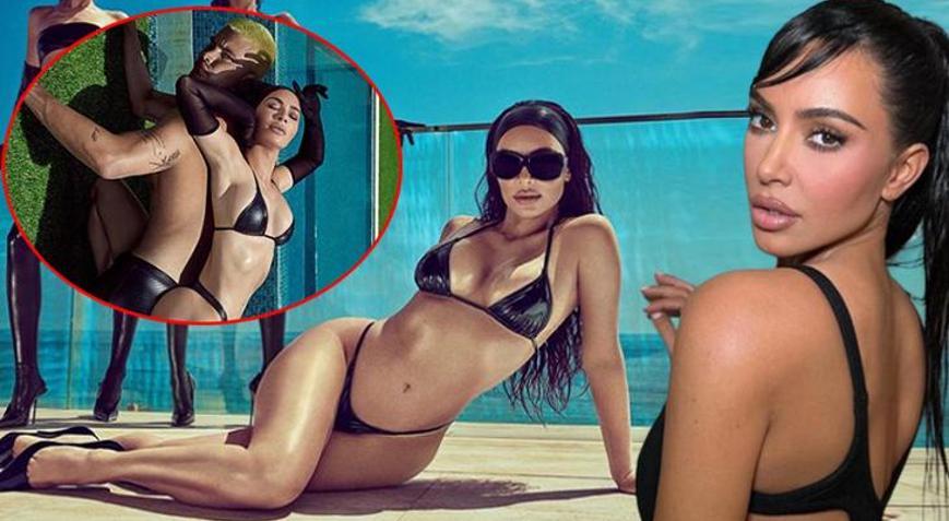 Kim Kardashianın ilginç fotoğraf çekimine yorum yağdı