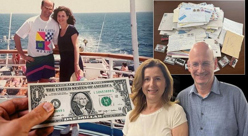 Tatlı çekim mesafe tanımadı 1 doların üzerine bu cümleyi yazdı, aşkını buldu