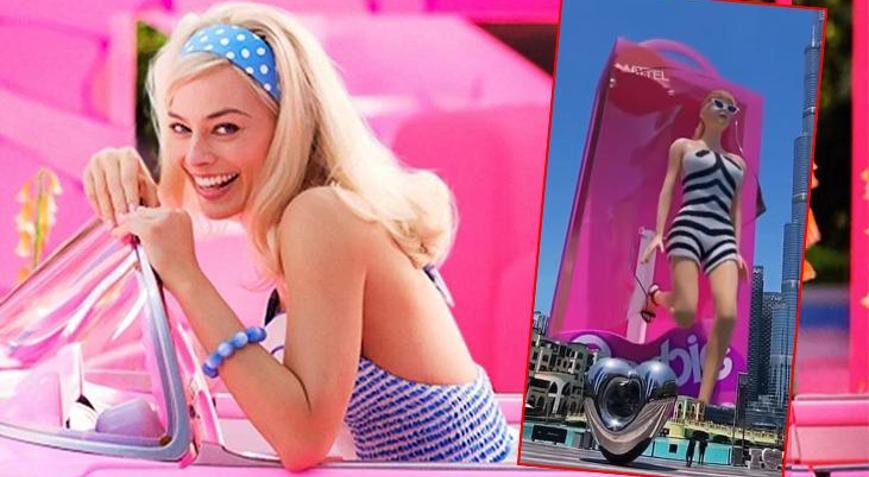 Dubaideki Burj Khalifa önünde hareket eden devasa Barbie reklamının gerçek olmadığı ortaya çıktı