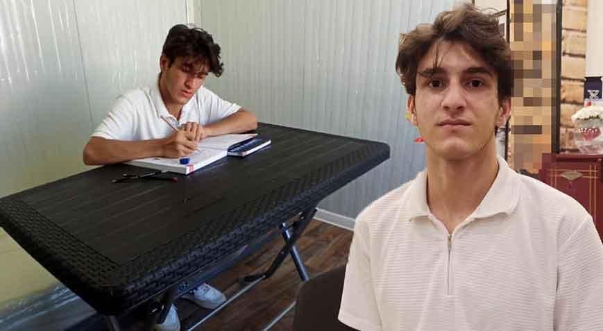 YKS sınavına çadırda hazırlandı Depremzede gençten büyük başarı