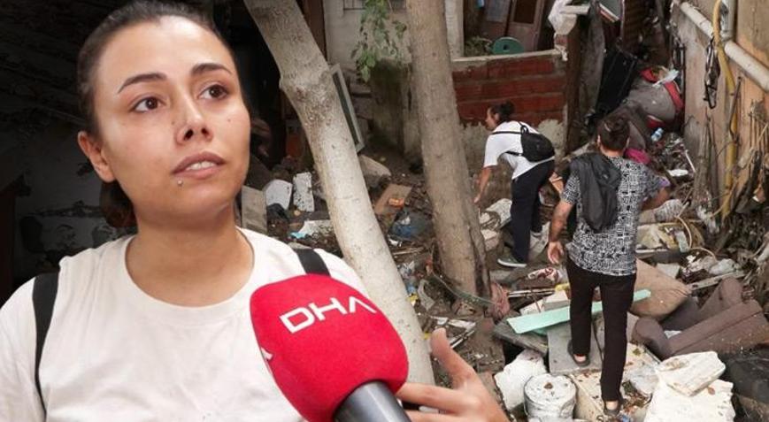 Selde evi çöktü, kayıp kedilerinden birini buldu