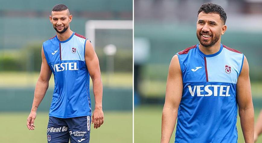 Trabzonspora iki müjde birden Yeni transfer de antrenmana katıldı