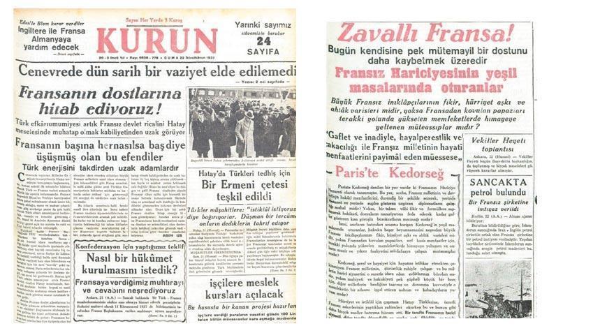 Cumhuriyet sınırları Hatay ile tamamlandı