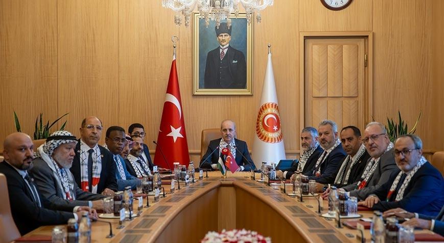 Meclis Başkanı Kurtulmuş, Yemen Milletvekili Al Ahmarı kabul etti