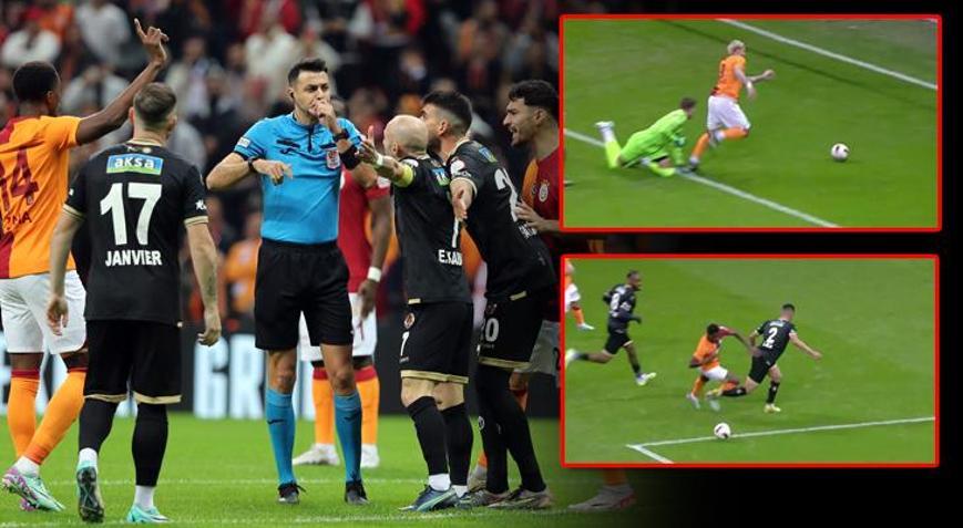 Galatasaray - Alanyaspor maçında tartışma yaratan pozisyon Gol olsa kaos çıkacak