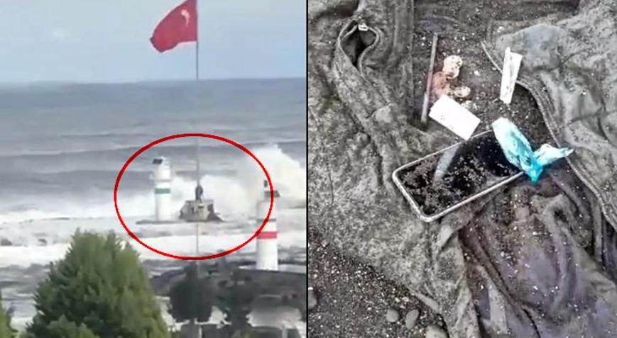Trabzonda 2 liseli dalgalara kapılmıştı Hırka, cep telefonu ve kalem bulundu