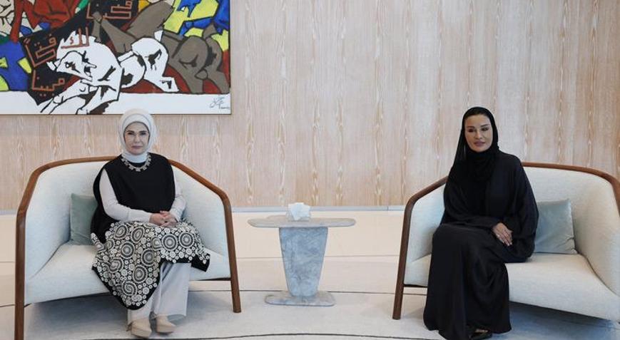 Emine Erdoğan, Katar Vakfı Başkanı ile görüştü