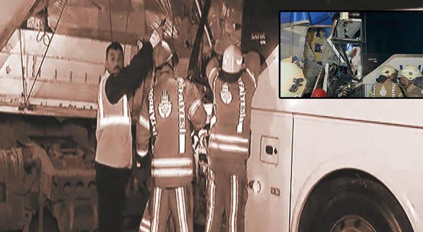 Eyüpsultanda feci kaza Yolcu otobüsü ile TIR çarpıştı: 1 ölü, 37 yaralı