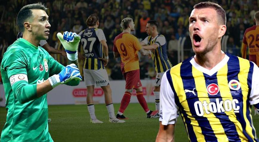 Edin Dzeko ve Mauro Icardi tartıştı Fernando Muslera orta sahaya geldi