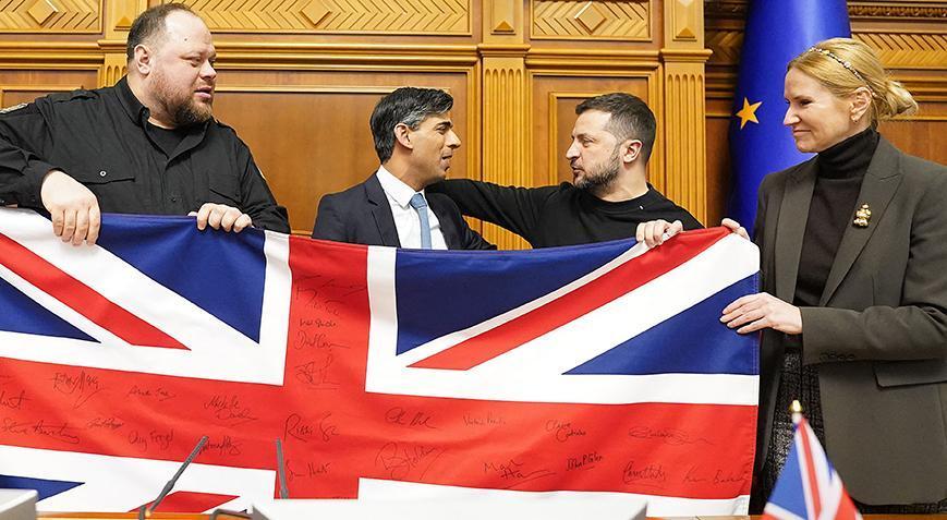 İngiltere Başbakanı Sunak Kievde Savaş ne kadar sürerse sürsün yanınızdayız