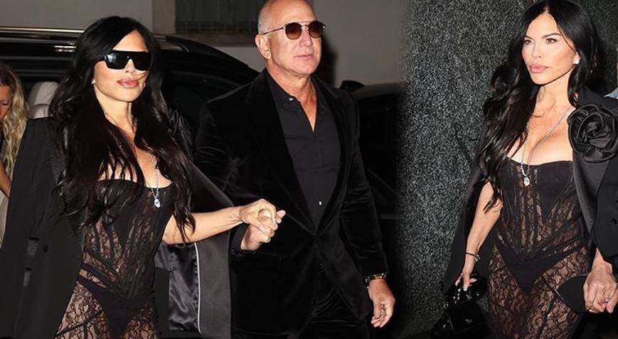 Jeff Bezos yeni yaşını kutladı Nişanlısı transparan elbisesiyle dikkat çekti