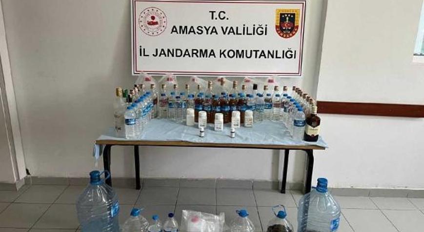 Amasya’da yasa dışı alkol operasyonu