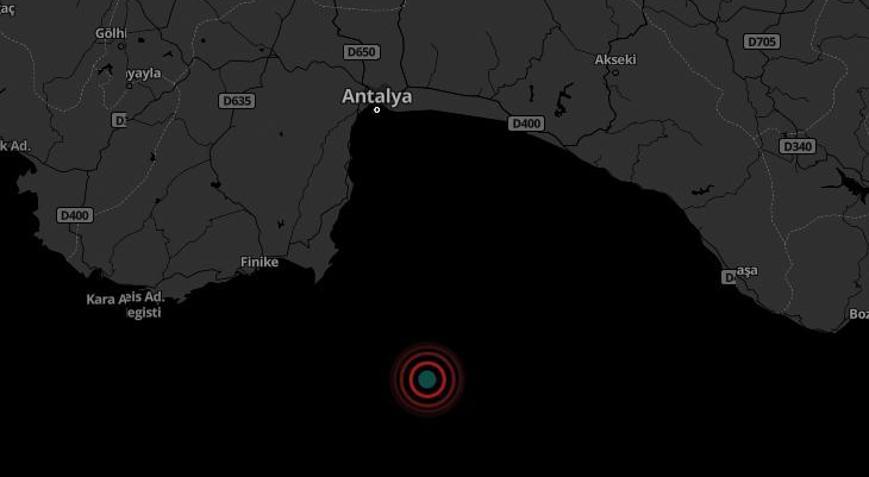 Son dakika... Antalyada 4.1 büyüklüğünde deprem