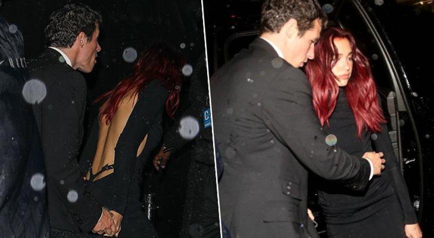 Araçtan iner inmez flaşlar patladı Ünlü şarkıcı sevgilisiyle partide boy gösterdi