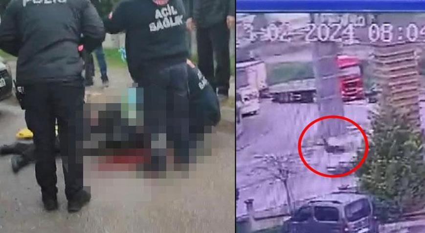 Hafif ticari aracın çarptığı bekçi ağır yaralandı; o anlar kamerada