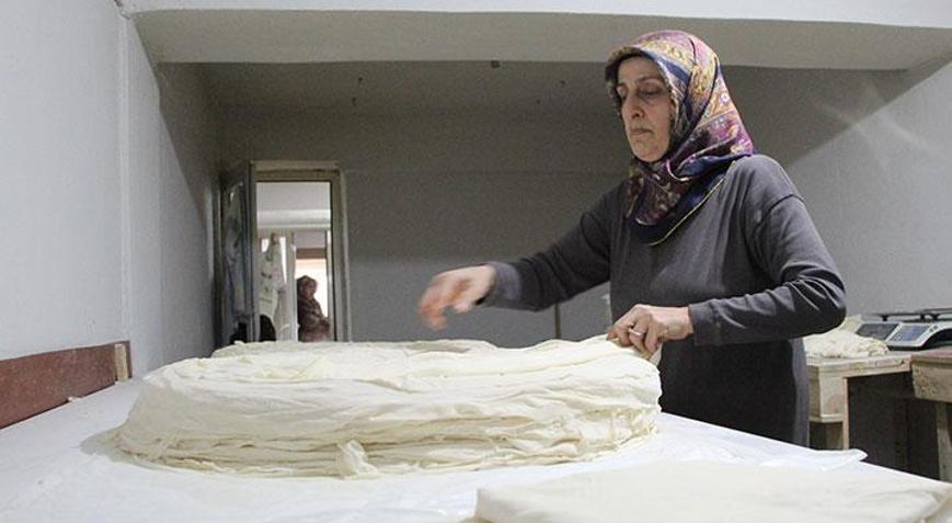 Devlet destek verdi: Günde 350 kilo yufka üretiyorlar