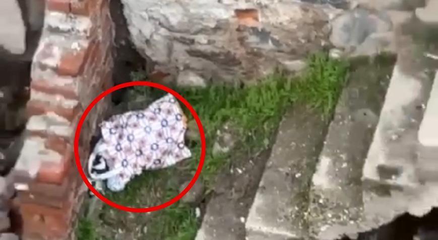 Metruk binada po�et i�inde bebek bulundu