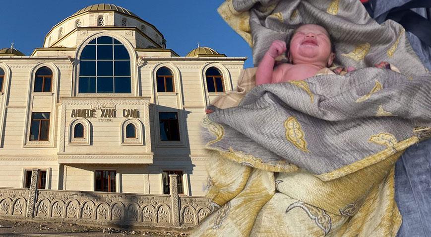 Yok böyle vicdansızlık Yeni doğmuş bebeği cami avlusuna bıraktılar