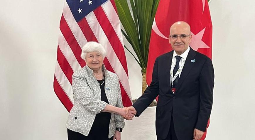 Bakan Şimşek, ABD Hazine Bakanı ile görüştü
