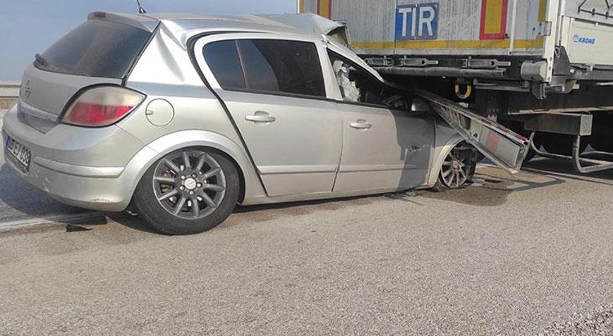 Konyada feci kaza Sürücü ağır yaralandı